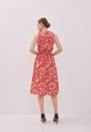 3D Tenun Pink Straight Skirt