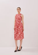3D Tenun Pink Straight Skirt