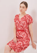 3D Tenun Pink Kimono Dress