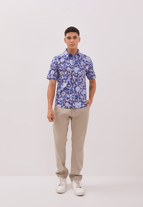 DRAGON Man Shirt with Point Collar