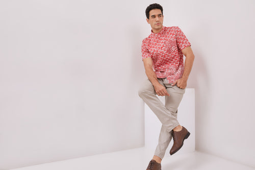 Kintsugi Red Man Batik Shirt