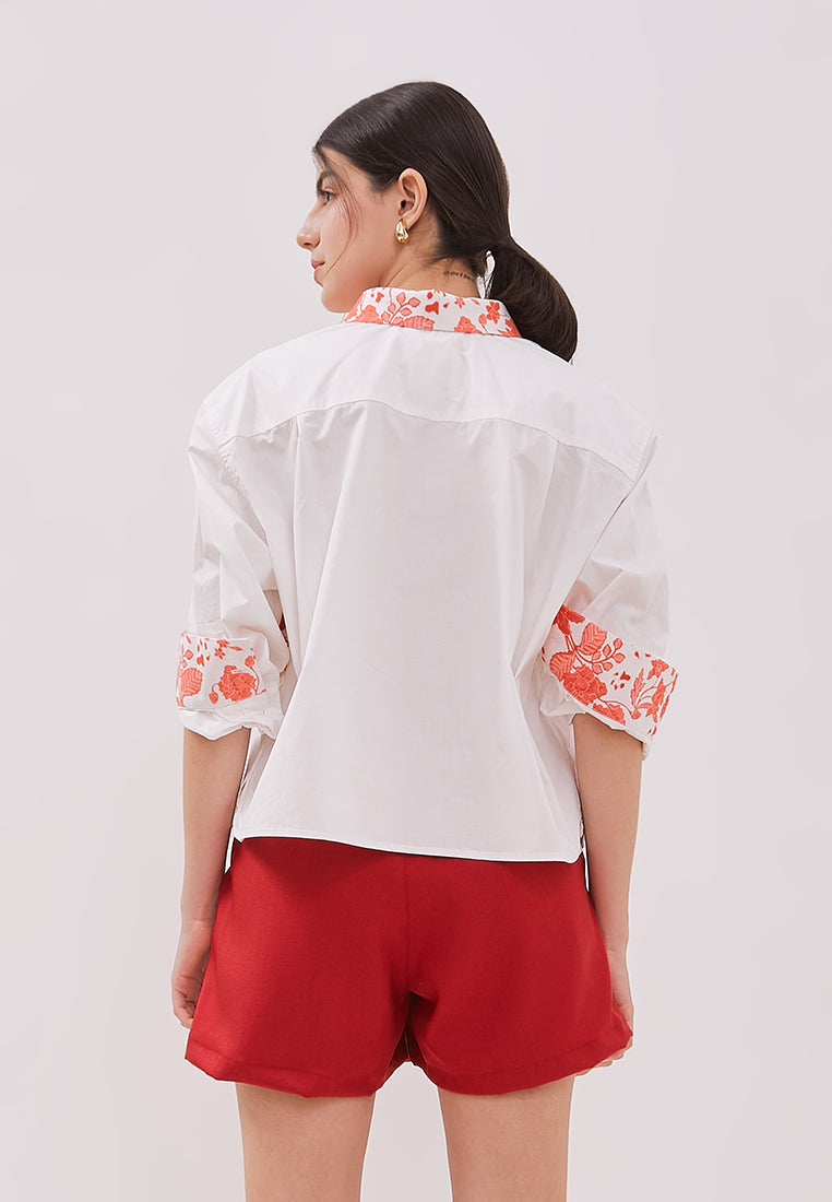 PERANAKAN PAWS White Shirt