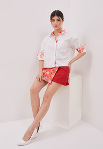 PERANAKAN PAWS White Shirt