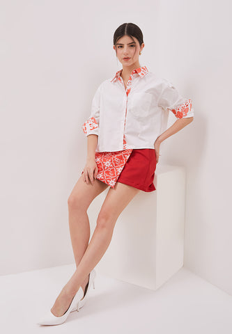 PERANAKAN PAWS White Shirt