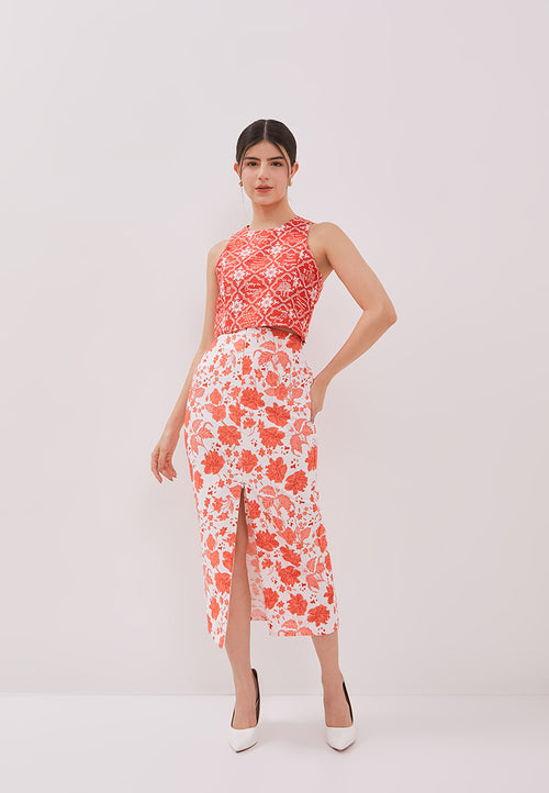 PERANAKAN PAWS High Waist Skirt