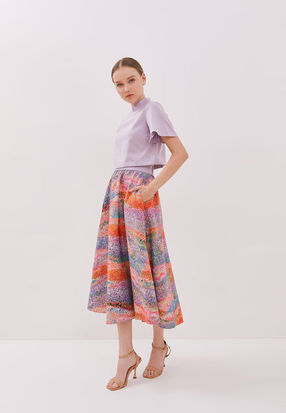 FIELDS OF FLOWER Circle Skirt