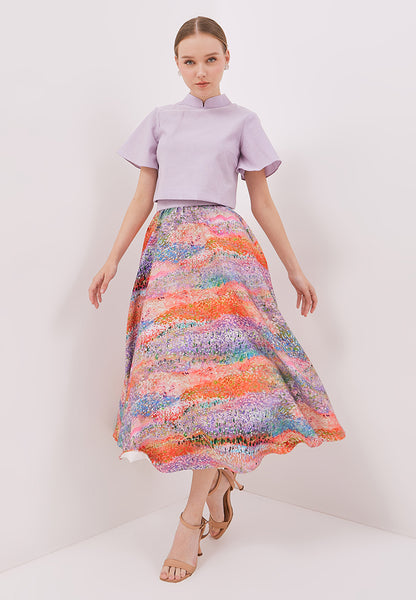FIELDS OF FLOWER Circle Skirt