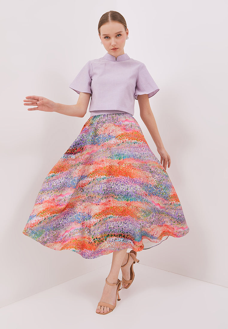 FIELDS OF FLOWER Circle Skirt