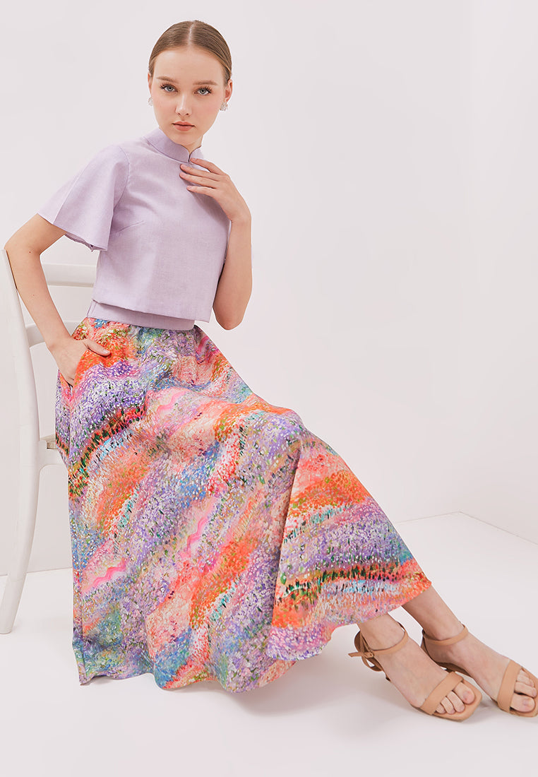 LILAC Sleeve Crop Top