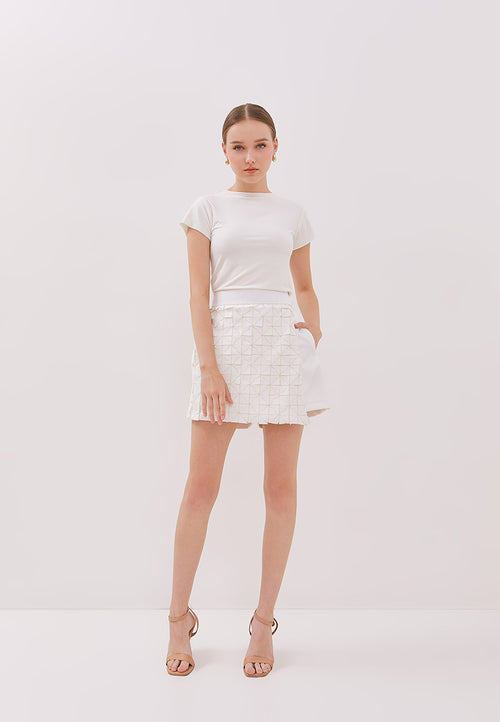 ORIGAMI White Skort