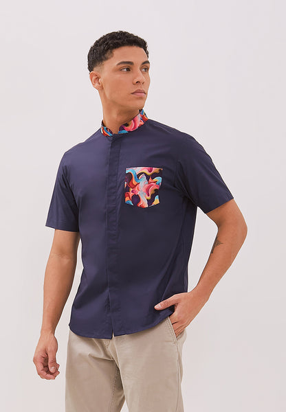 COLOURS OF LOVE Man Shirt with Point Collar