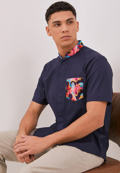 COLOURS OF LOVE Man Shirt with Point Collar