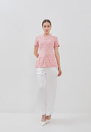 FLOWER Blush Batik Kebaya Peplum Top
