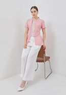 FLOWER Blush Batik Kebaya Peplum Top