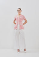 FLOWER Blush Batik Kebaya Peplum Top
