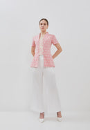 FLOWER Blush Batik Kebaya Peplum Top