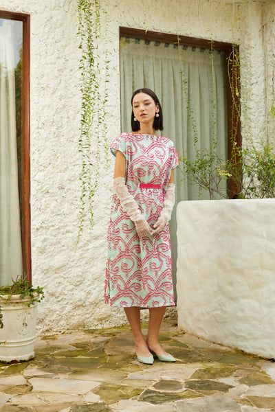 3D Tenun Mint Magic Dress