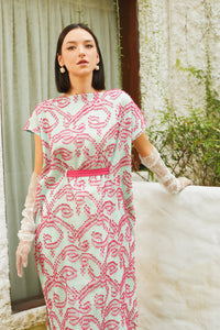 3D Tenun Mint Magic Dress