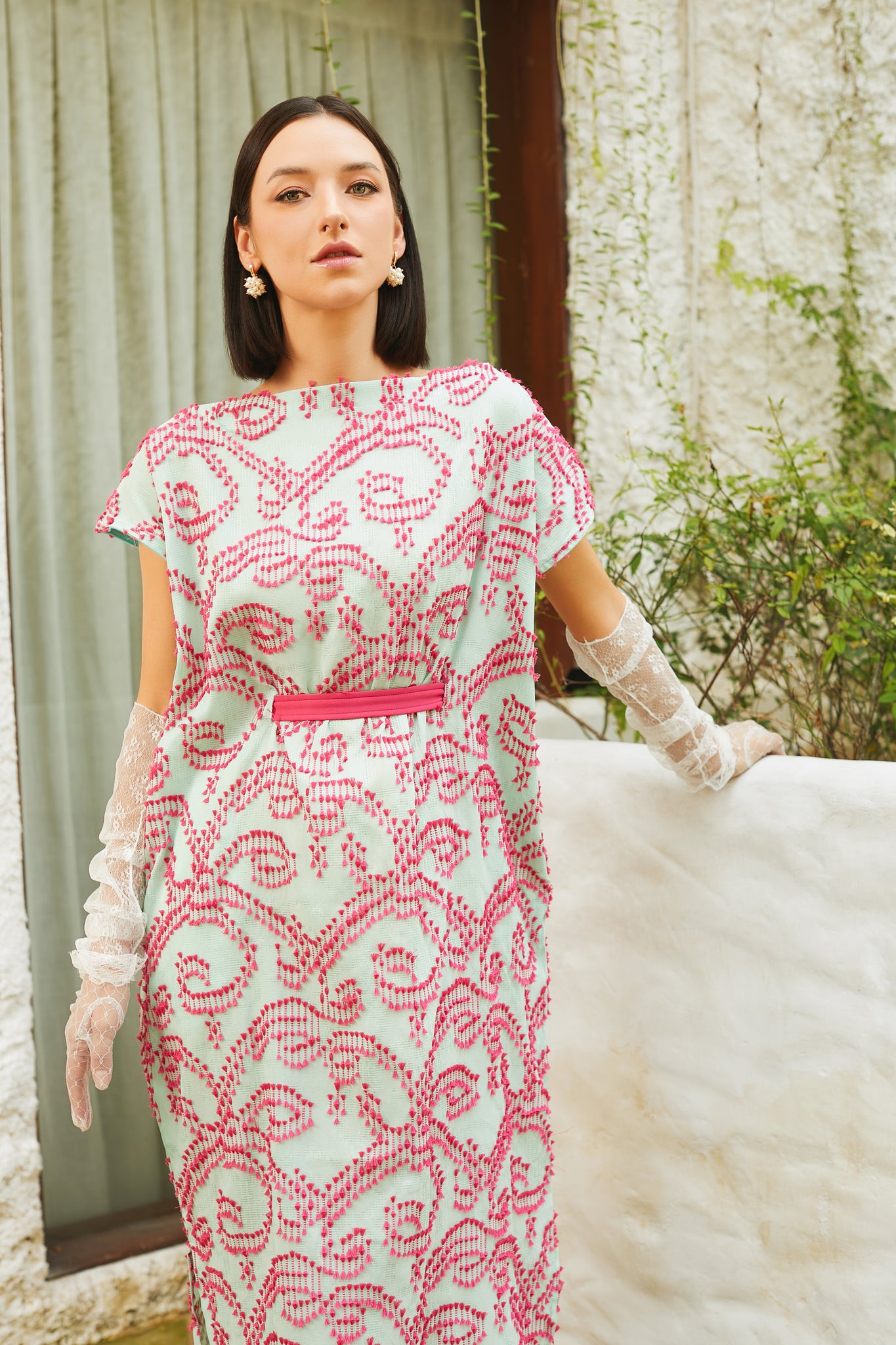 3D Tenun Mint Magic Dress