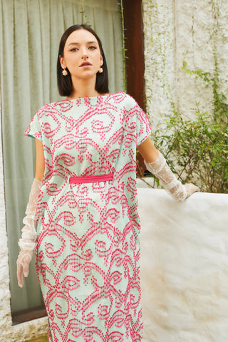 3D Tenun Mint Magic Dress