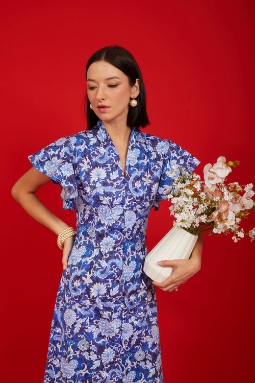 DRAGON Kebaya Flutter Dress