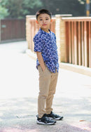 PEACOCK Navy Boy Batik Shirt