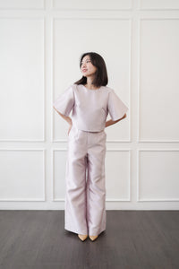 SILVER GREY Straight Pants