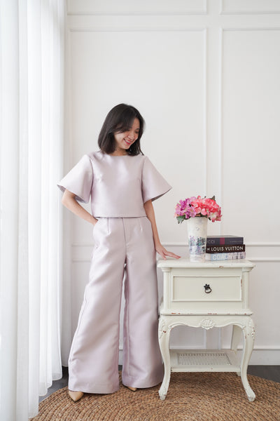 SILVER GREY Straight Pants