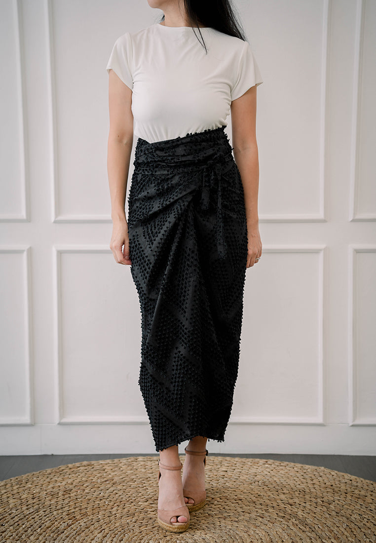 3D Tenun Black Sarong Skirt