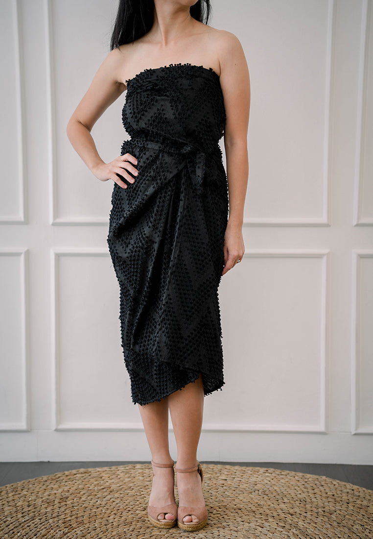3D Tenun Black Sarong Skirt