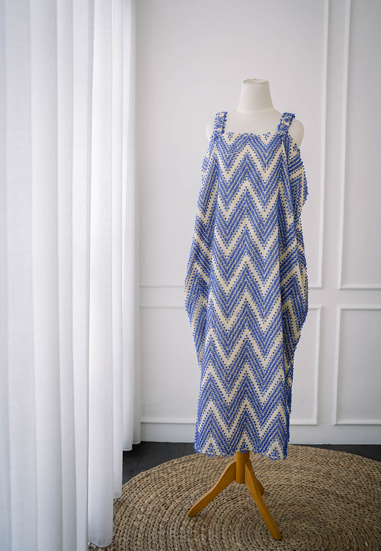 3D Tenun Blue Magic Dress