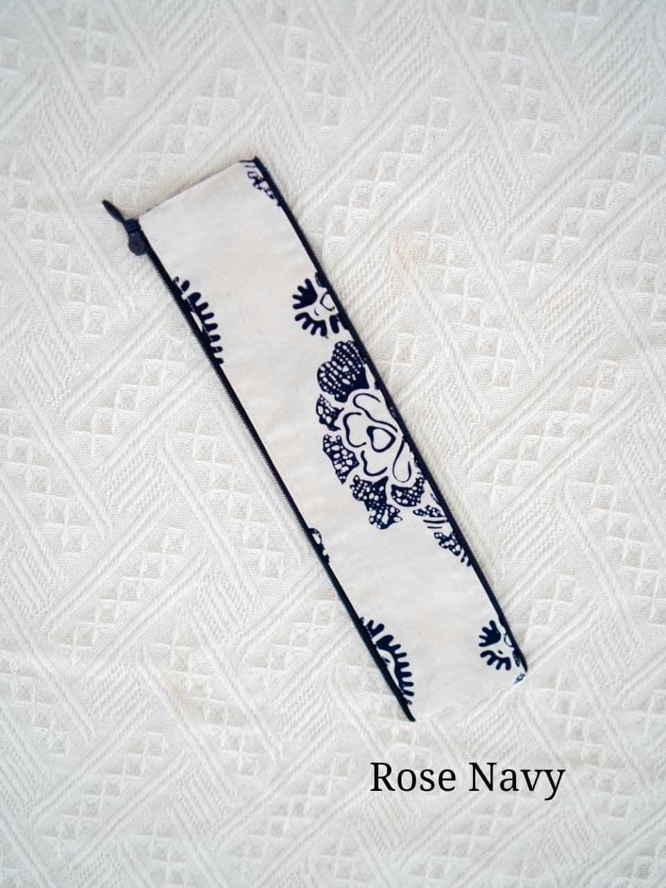 PEACOCK Navy Batik Kebaya Peplum Top