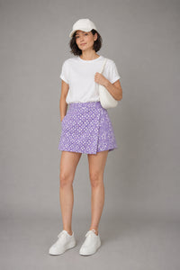 Kintsugi Lilac Batik Skort