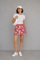 Kintsugi Red Batik Skort