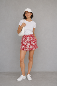 Kintsugi Red Batik Skort