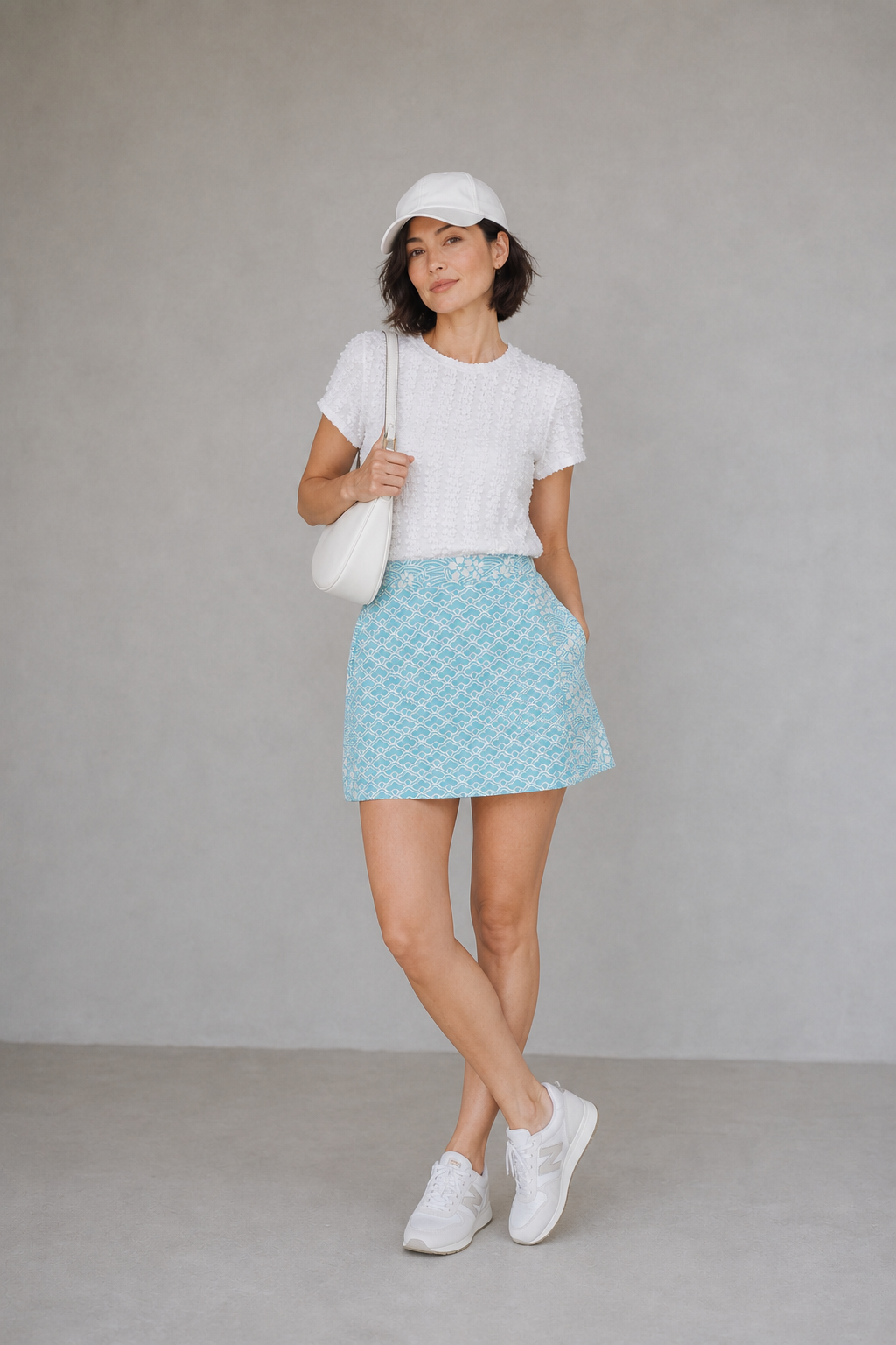 Kintsugi Mint Batik Skort