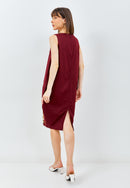 SECRET GARDEN Maroon Tulip Dress
