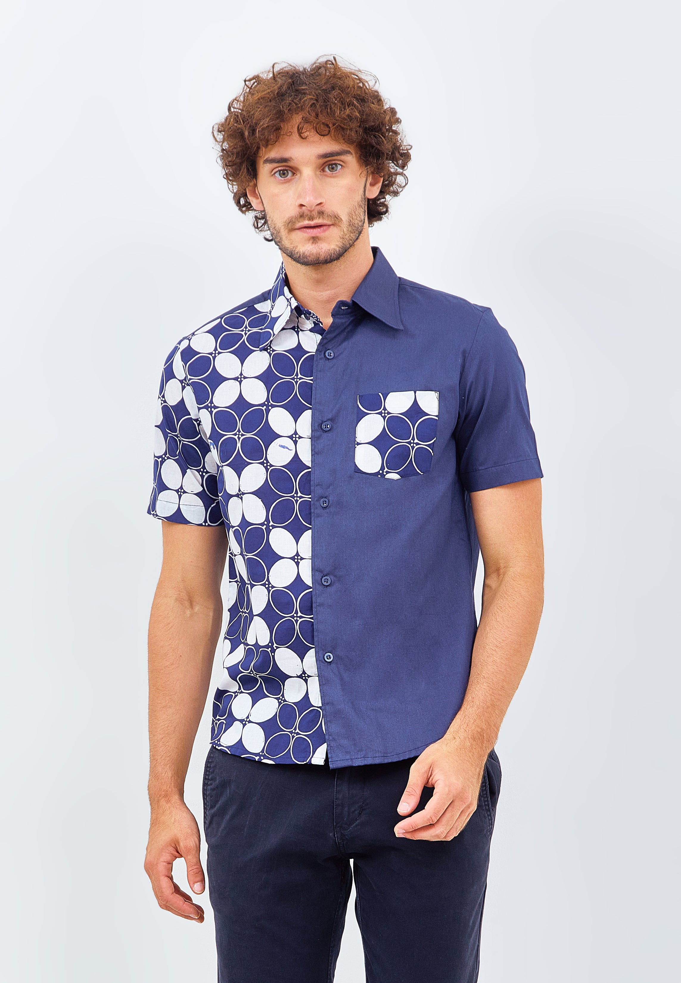 BUTTERFLY Man Batik Shirt - Point Collar