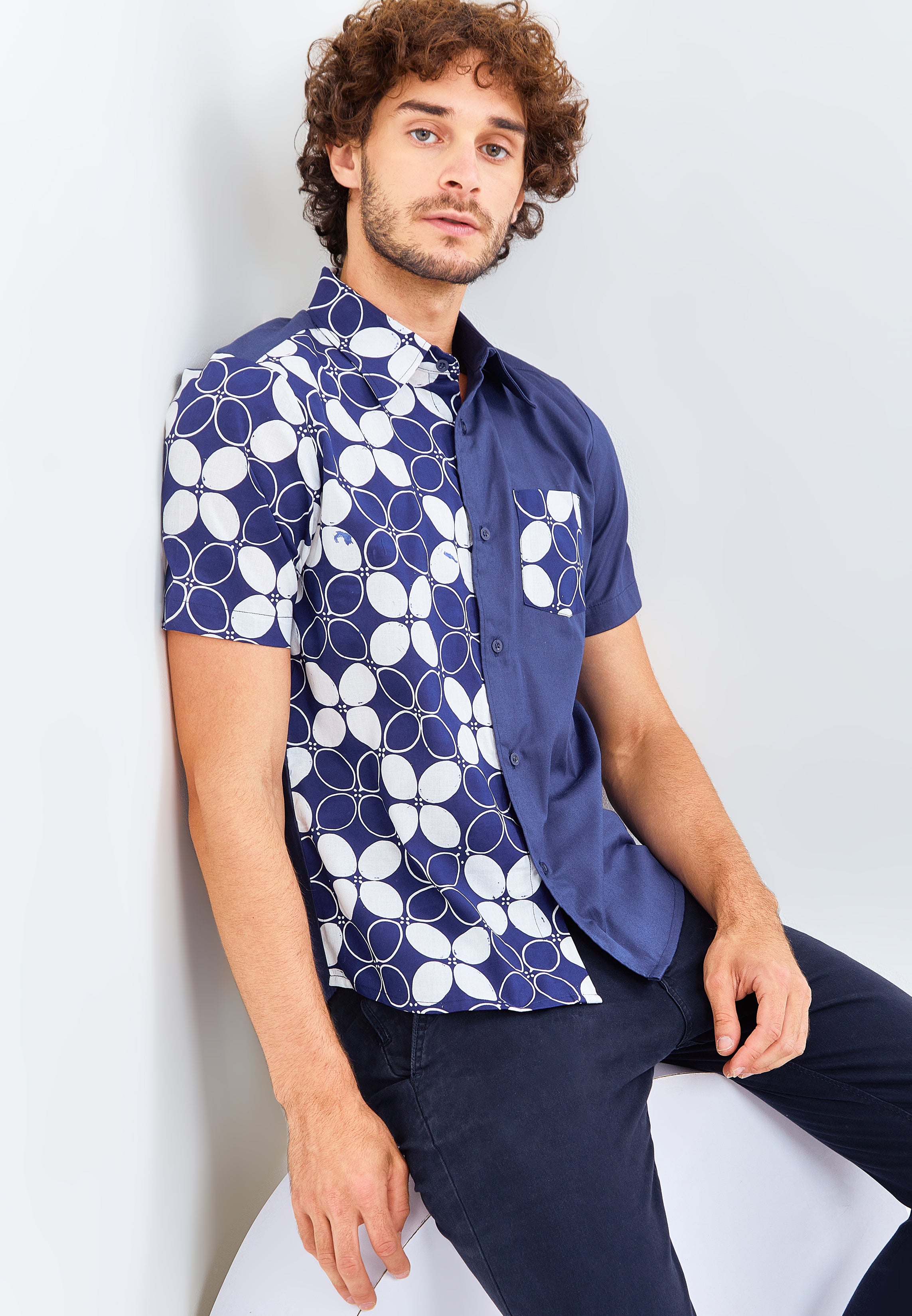 BUTTERFLY Man Batik Shirt - Point Collar