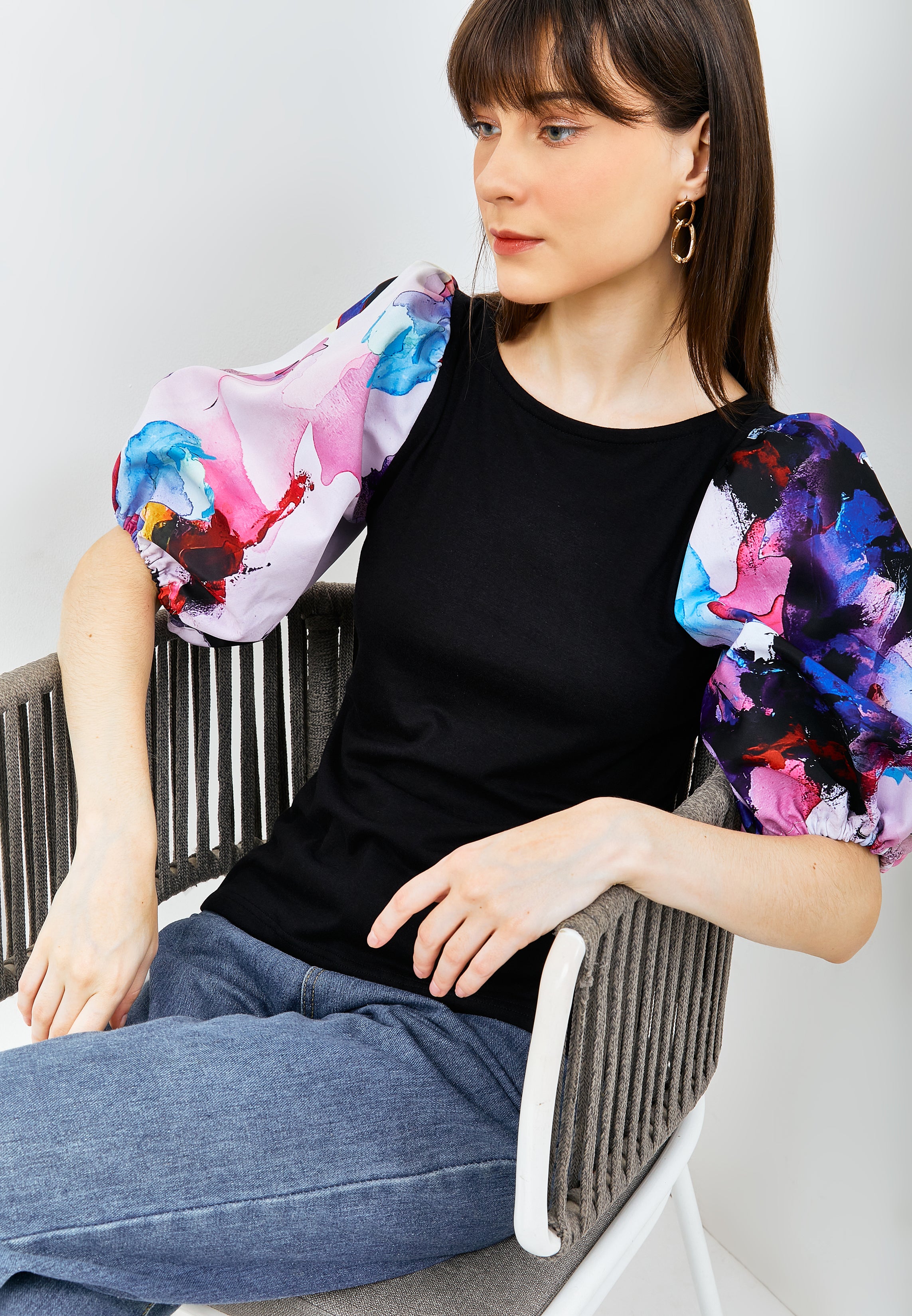 RIPPLE Puff Sleeve Top