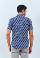 CLOUD Navy Man Batik Shirt