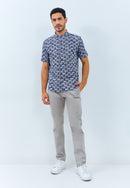 PEACOCK Navy Man Batik Shirt