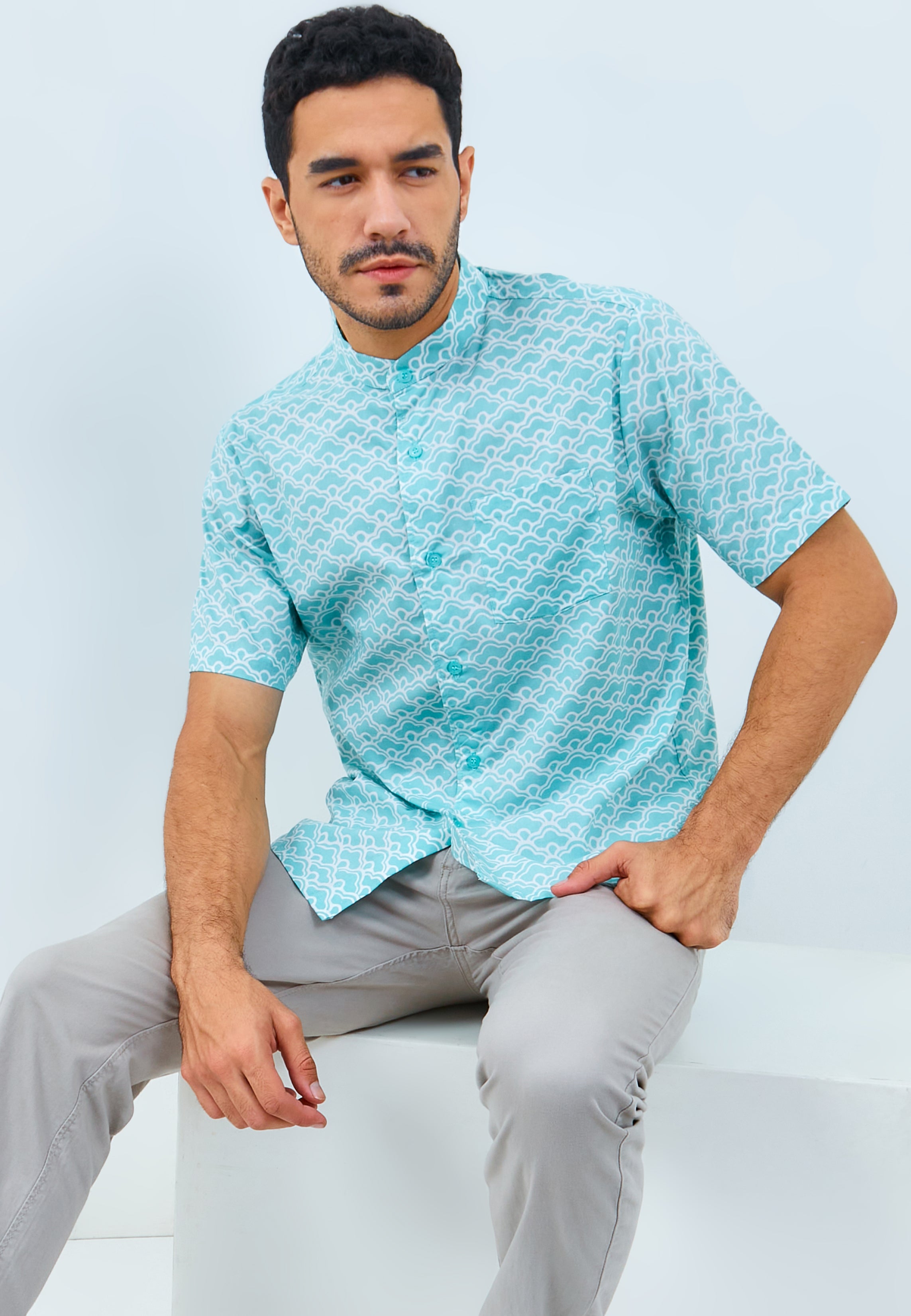 CLOUD Mint Man Batik Shirt