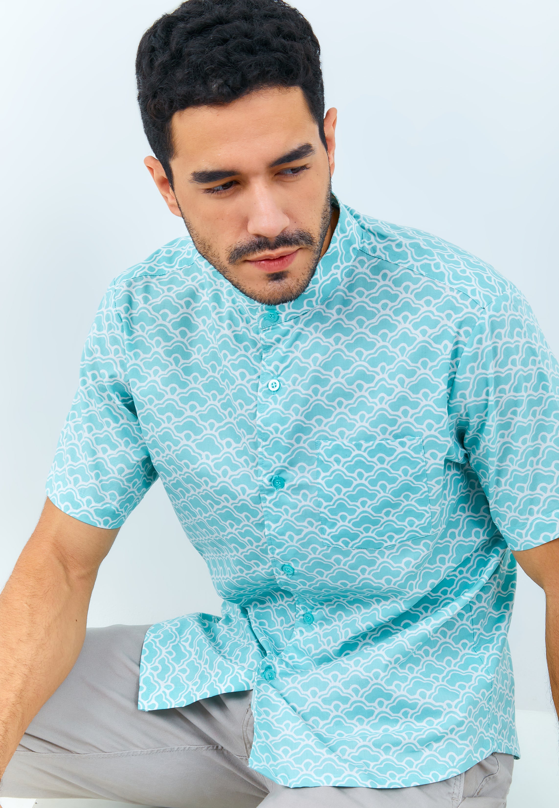 CLOUD Mint Man Batik Shirt