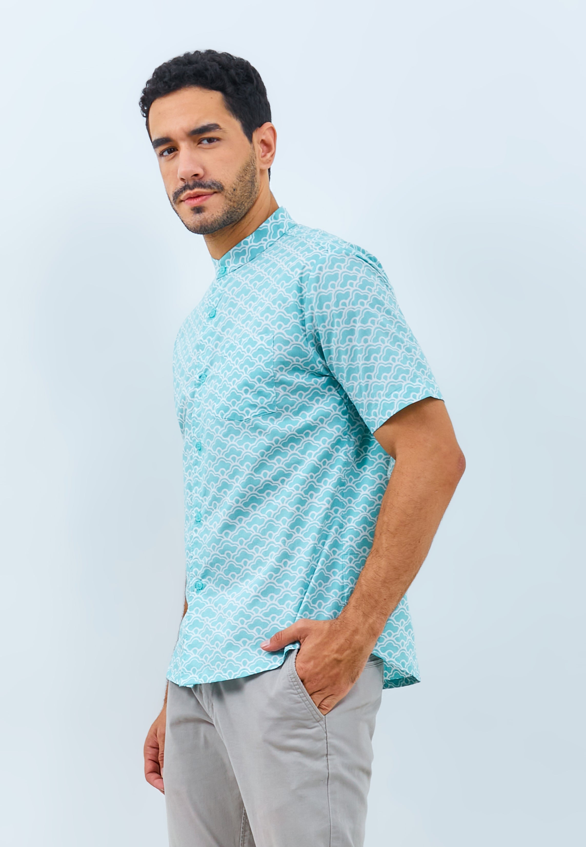 CLOUD Mint Man Batik Shirt
