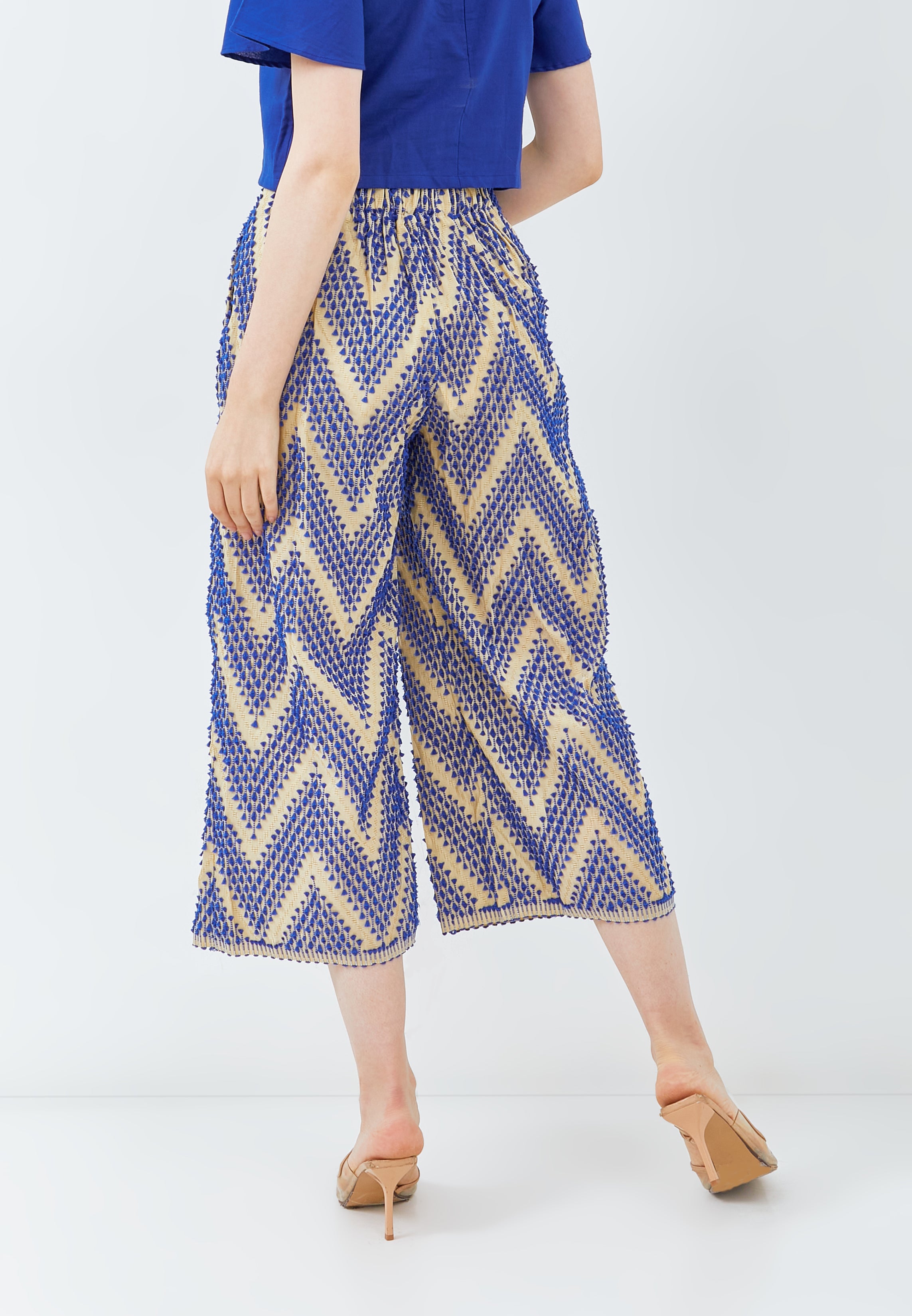 3D Tenun High Waist Pants