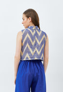 3D Tenun Crop Top