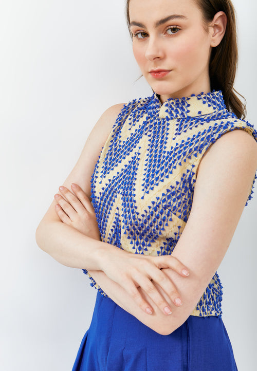 3D Tenun Crop Top