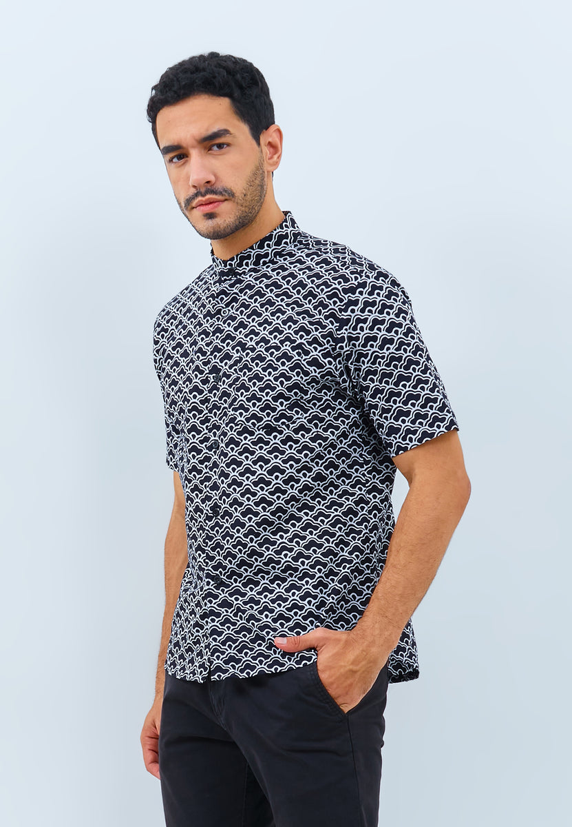 CLOUD Black Man Batik Shirt – ANS.EIN