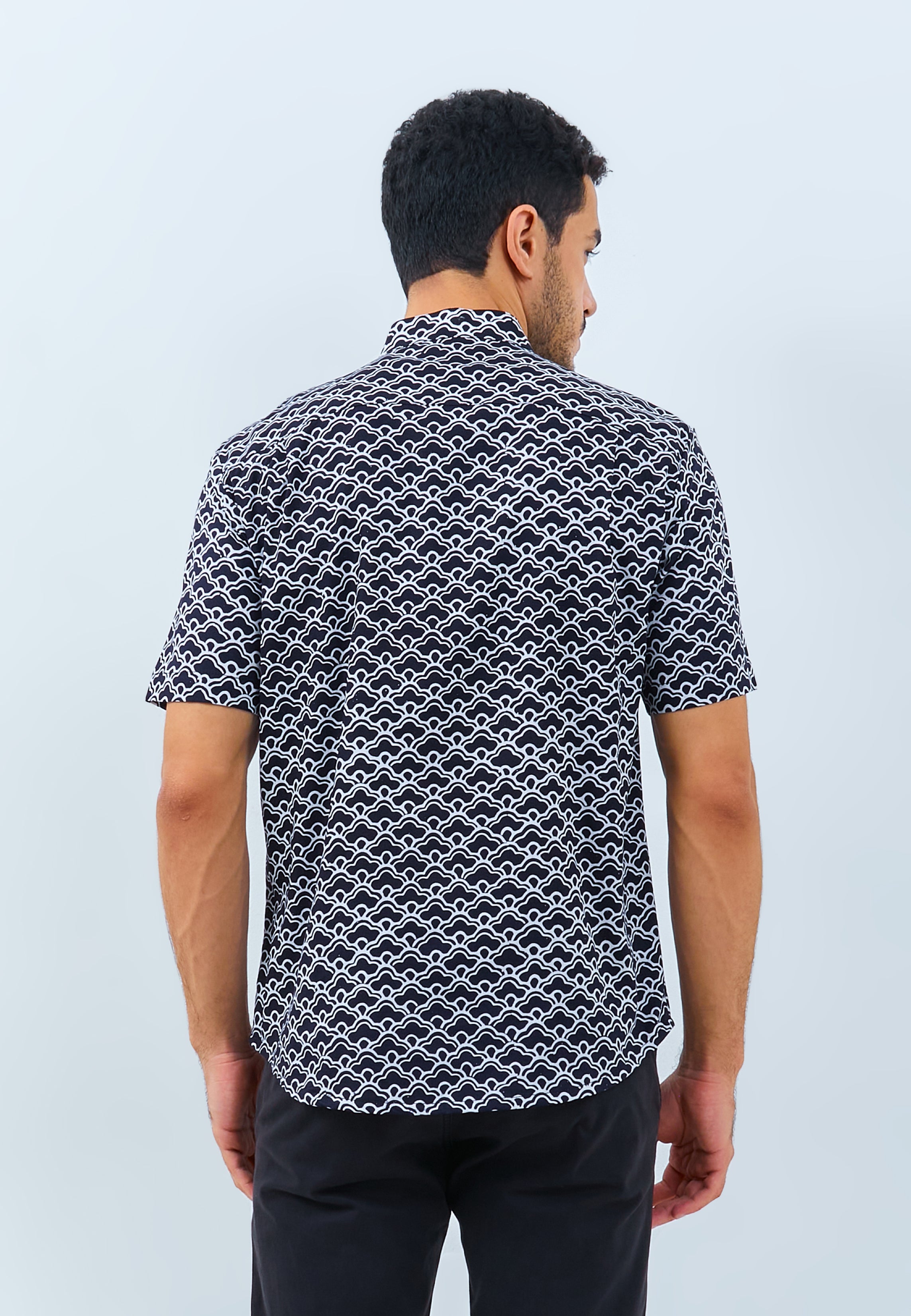 CLOUD Black Man Batik Shirt